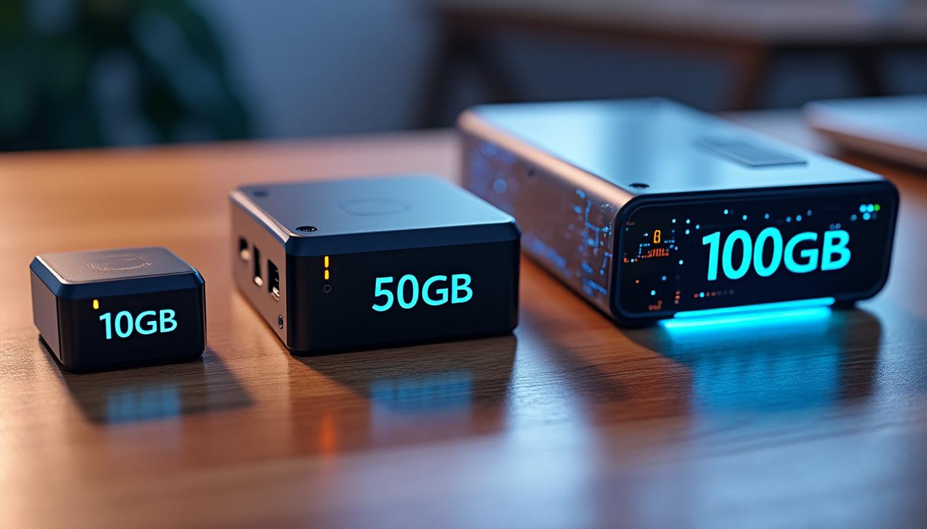 découvrez notre guide comparatif sur les offres de capacité de données : 10 go, 50 go ou 100 go. quel choix faire en 2025 ? analysez vos besoins en stockage et trouvez la meilleure option pour vos usages quotidiens.